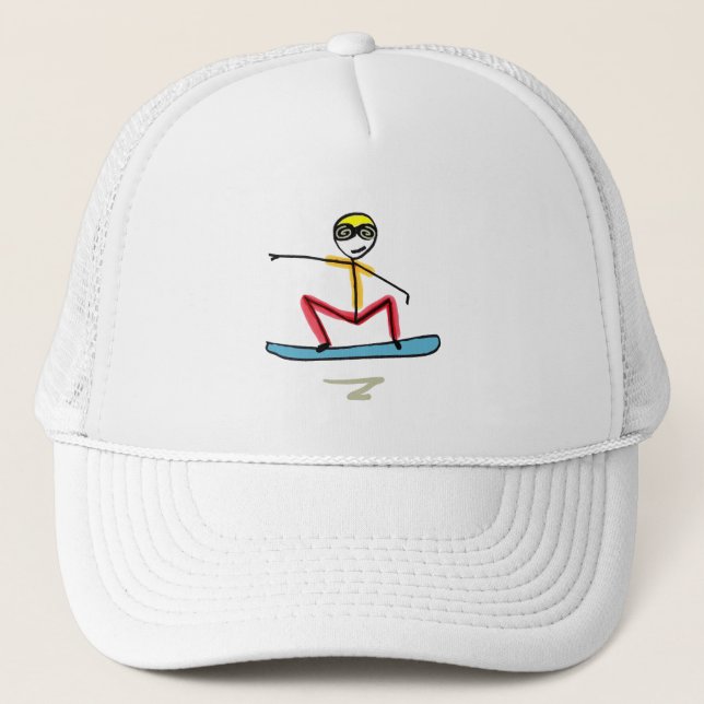 Boné Stickman de Snowboarding (Frente)