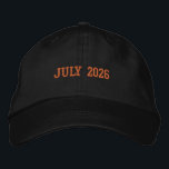 Boné Stitched JULY 2026 text Summer-Hat Navy Color Cool<br><div class="desc">Honor a memorable summer moment with this Navy Alternative Apparel Basic Adjustable Cap showcasing finely stitched “JULY 2026” text for a sharp, professional finish. Its one-size-fits-all adjustable closure provides a secure and relaxed fit, making it ideal for independence celebrations, company anniversaries, travel groups, or promotional campaigns. Place a bulk order...</div>