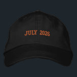 Boné Stitched JULY 2026 text Summer-Hat Navy Color Cool<br><div class="desc">Honor a memorable summer moment with this Navy Alternative Apparel Basic Adjustable Cap showcasing finely stitched “JULY 2026” text for a sharp, professional finish. Its one-size-fits-all adjustable closure provides a secure and relaxed fit, making it ideal for independence celebrations, company anniversaries, travel groups, or promotional campaigns. Place a bulk order...</div>