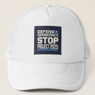 Boné Stop Project 2025 - Defend Democracy - Vote Blue