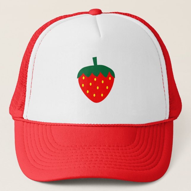Boné Strawberry Berry Fruta Summer Red (Frente)