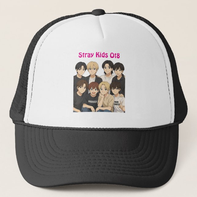 Boné Stray Kids Anime Graphic Trucker Hat (Frente)