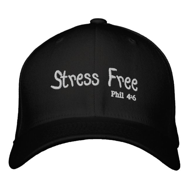 Boné Stress Free Phil 4:6 Personalize-o (Frente)