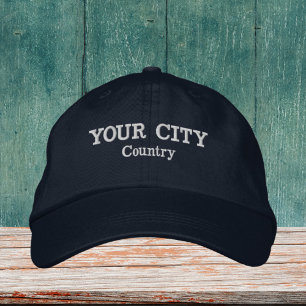 Boné Sua cidade personalizada Embroiderando Chapéu