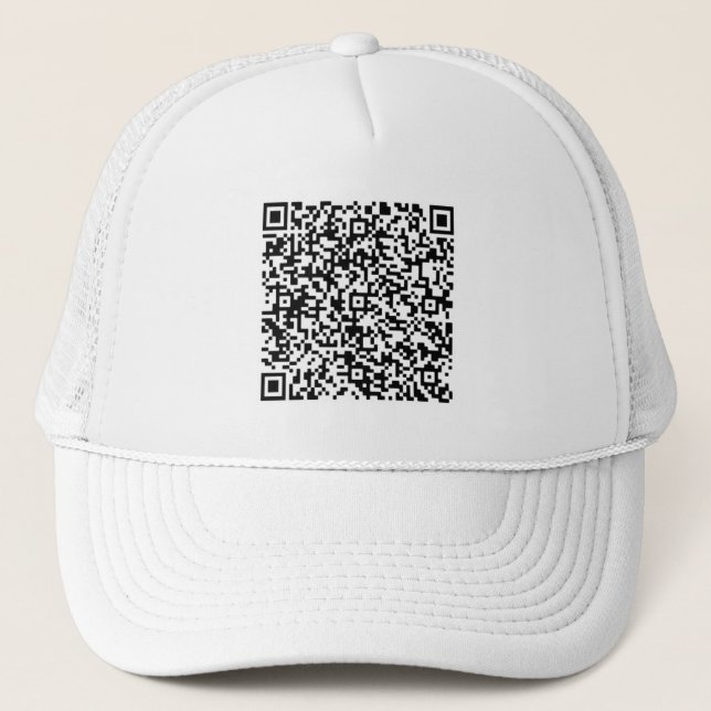 Boné Suas informações de código QR Promocional Business (Frente)
