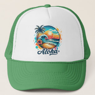 Boné Sublimação de Vintage Beach Aloha-94953