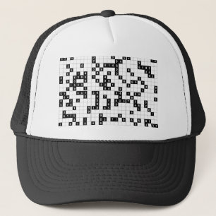 Boné sudoku branco preto