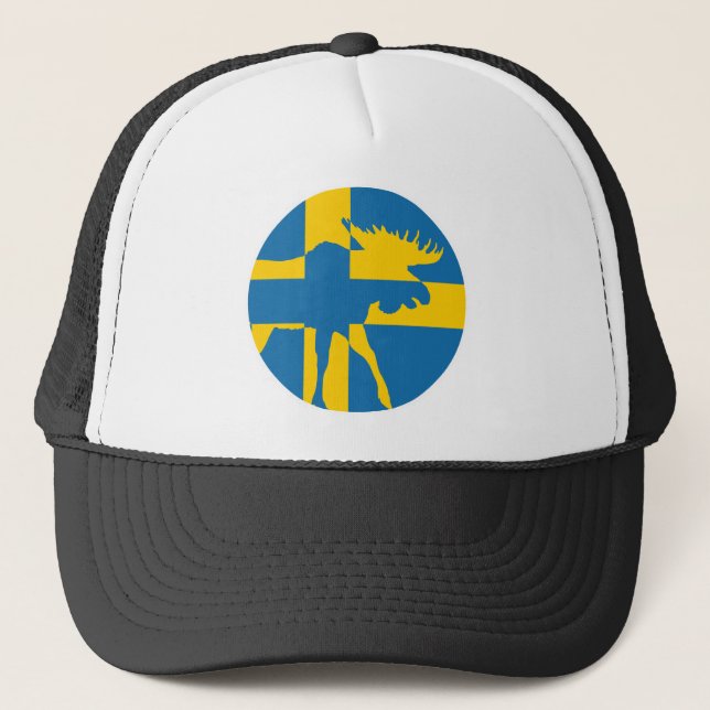 Boné Suecia Moose Bandeira Nacional Sueca (Frente)