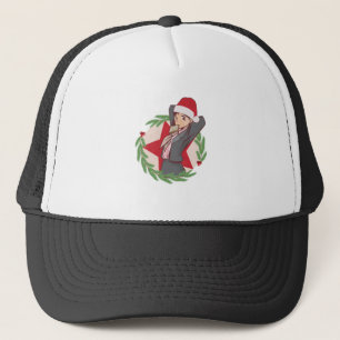 Boné Suéter de Natal de Anime - Menina Bonita com Chapé