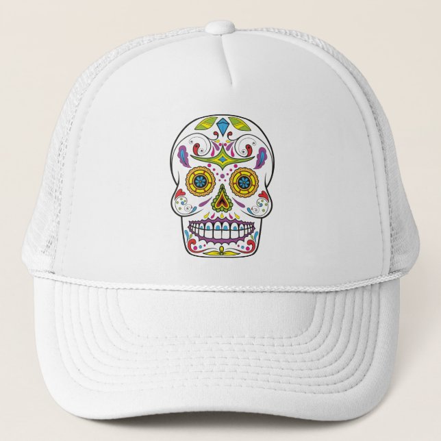 Boné Sugar Skull Trucker Hat (Frente)