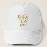 Suja 30 Aniversário de Papel Dourado e Chapéu Bran