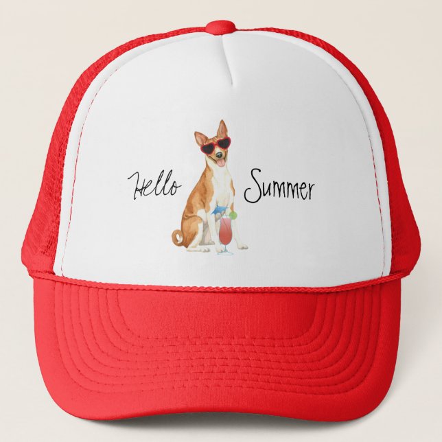 Boné Summer Basenji Trucker Hat (Frente)