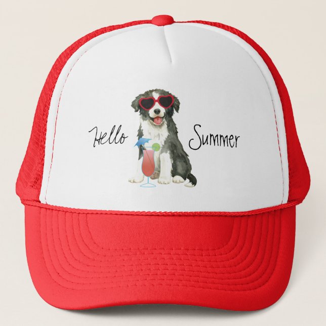 Boné Summer Border Collie Trucker Hat (Frente)