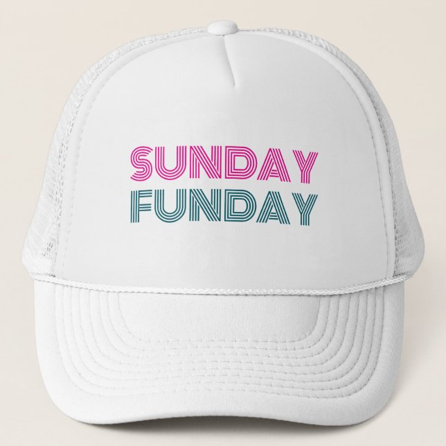 Boné Sunday Funday Funny Personalize (Frente)