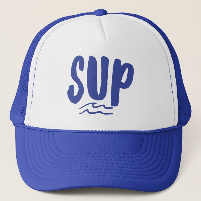 Boné SUP Mantenha-se firme Conselho Wave Blue Trucker H (Frente)