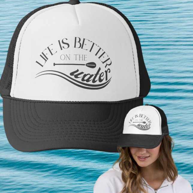 Boné SUP se levanta com roupa de remar sepia preta (Criador carregado)