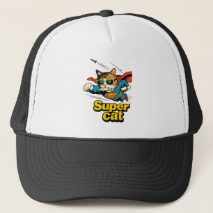 Boné Super Gato Voando com Peixe