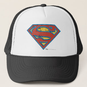 Boné Super-Homem Logotipo Azul de Grunge