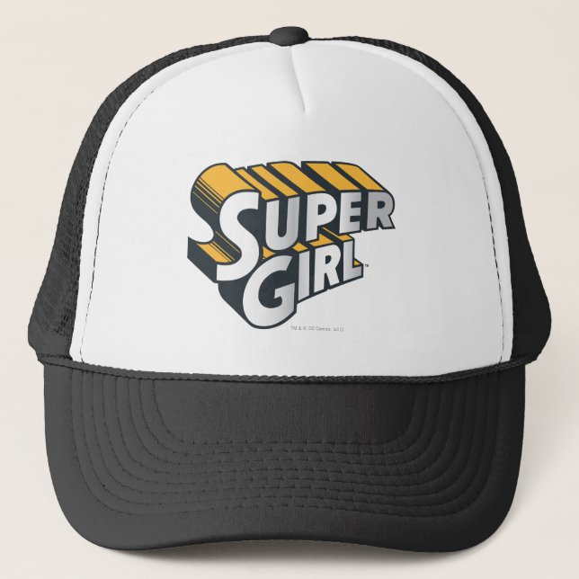 Boné Supergirl Silver e Logotipo Laranja (Frente)