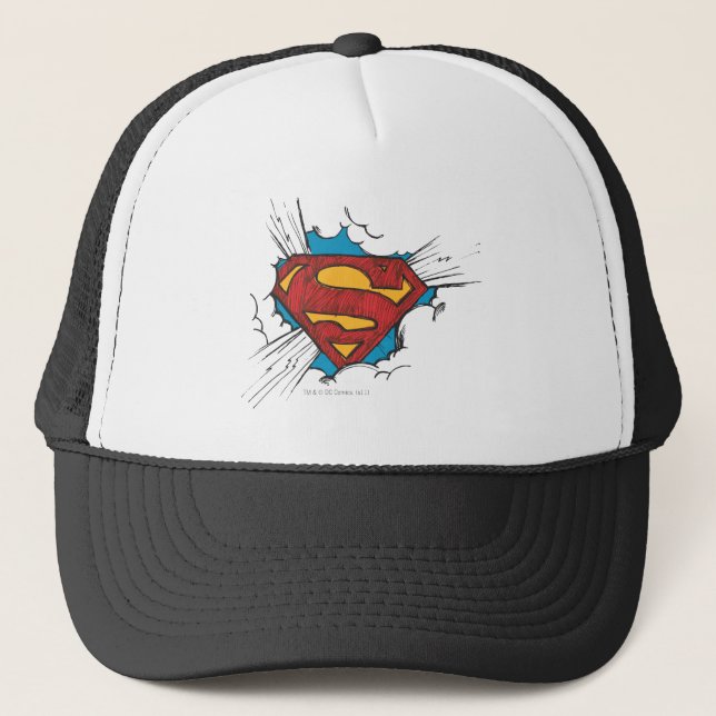 Boné Superman S-Shield | Logotipo em nuvens (Frente)