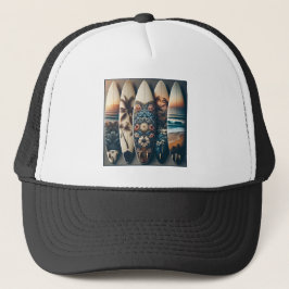 Boné Surfboards pintadas no Havaí