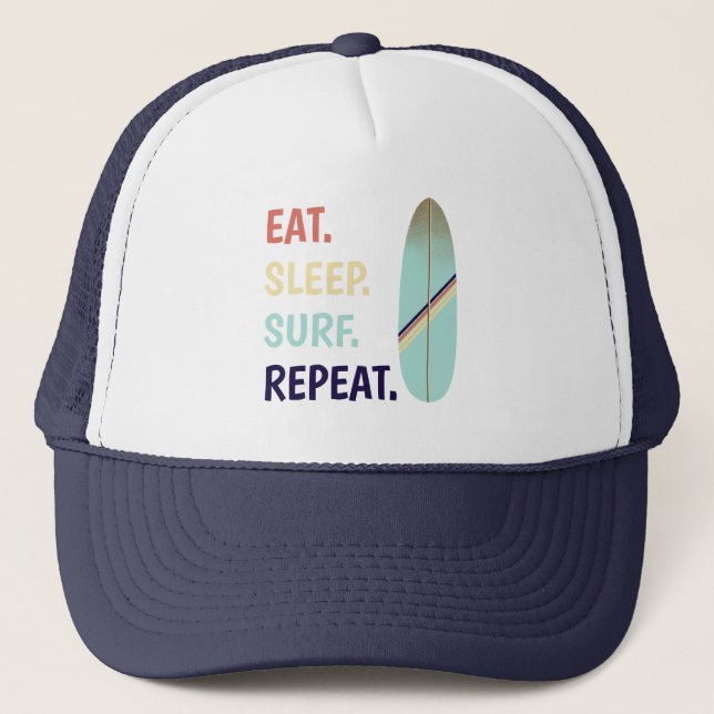 Boné Surfer Azul de Superfície da Placa Retroativa lega (Frente)