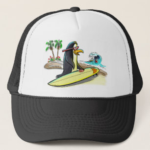 Boné surfista do pinguim