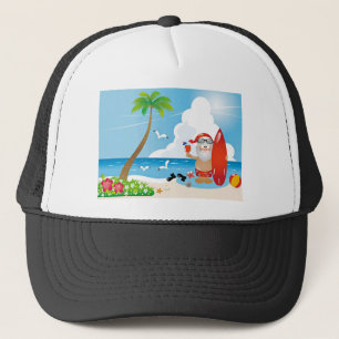 Boné surfista santa claus