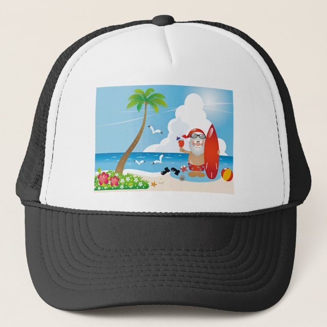 Boné surfista santa claus (Frente)