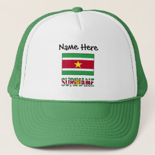 Boné Suriname e Bandeira Surinamesa Personalizada