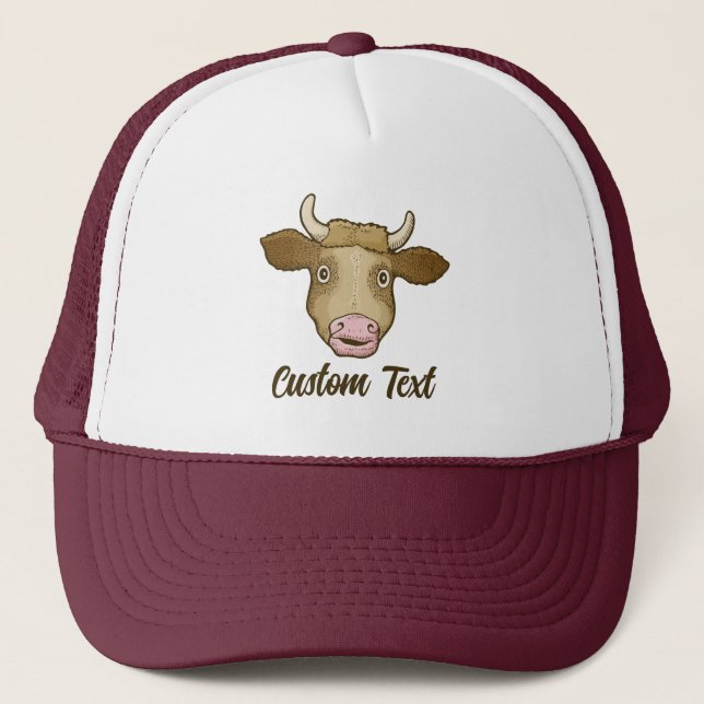 Boné Surprised Cow Trucker Hat (Frente)