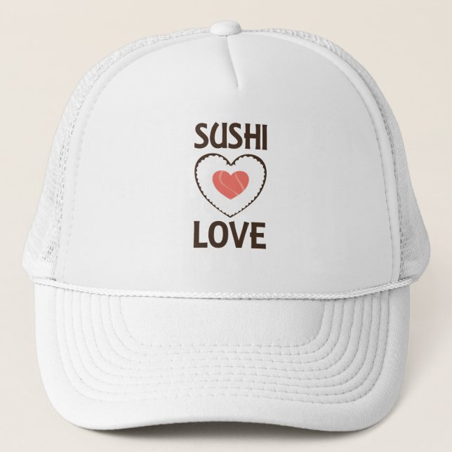 Boné Sushi Love Heart Rice Salmon Favorito (Frente)