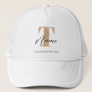 Boné T & Name Iniciais Monogramados Modernos Personaliz