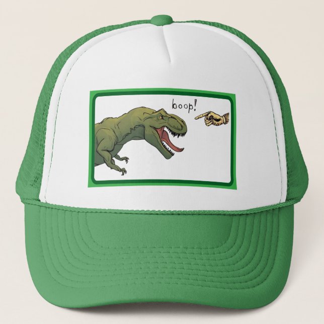 Boné T-Rex Dinossaur Boop Tyrannosaurus Baseball Green (Frente)