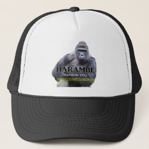 Boné T-shirt do gorila de Harambe