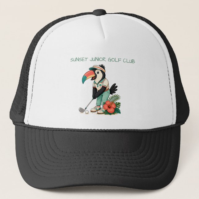 Boné Taco de Golfe Infantil Personalizado Retro Toucan  (Frente)