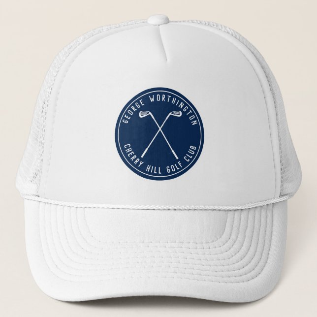 Boné Taco de golfe personalizado clássico azul marinho (Frente)