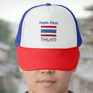 Boné Tailândia e Personalização Azul da Bandeira Tailan