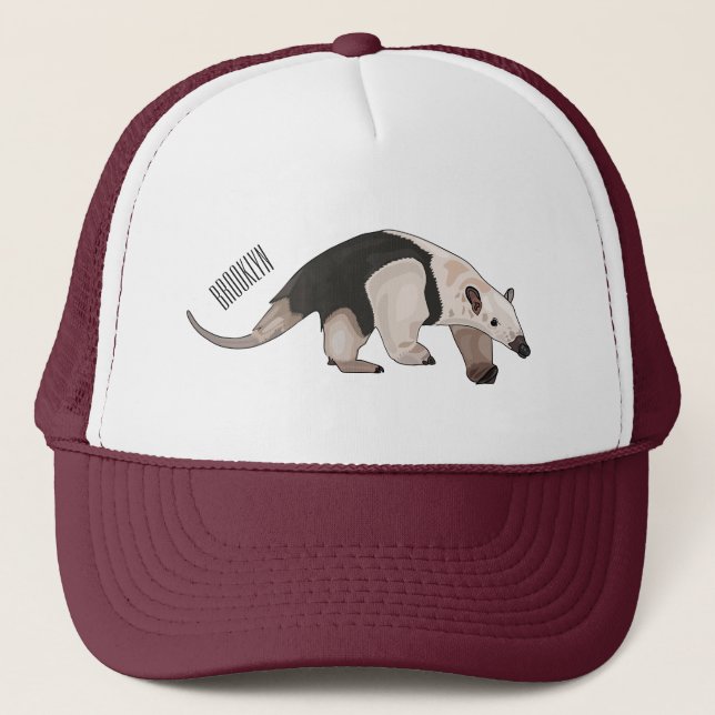 Boné Tamandua ilustração de desenho animado (Frente)