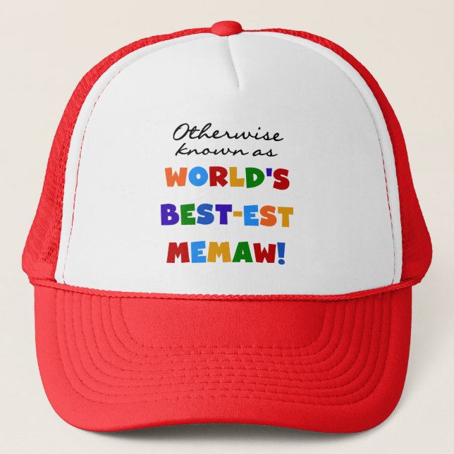 Boné Também Conhecido como Camisetas da Melhor Memaw (Frente)