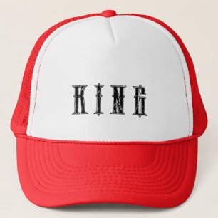 Boné Tampa de chapéu de texto personalizado Rei cor bra