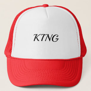 Boné Tampa de chapéu de texto personalizado Rei cor bra