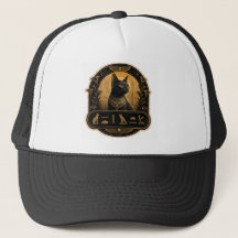 Tampa de Gato Bastet Egípcia - Design Hieroglífico