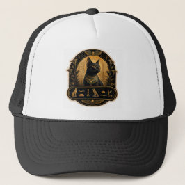 Boné Tampa de Gato Bastet Egípcia - Design Hieroglífico