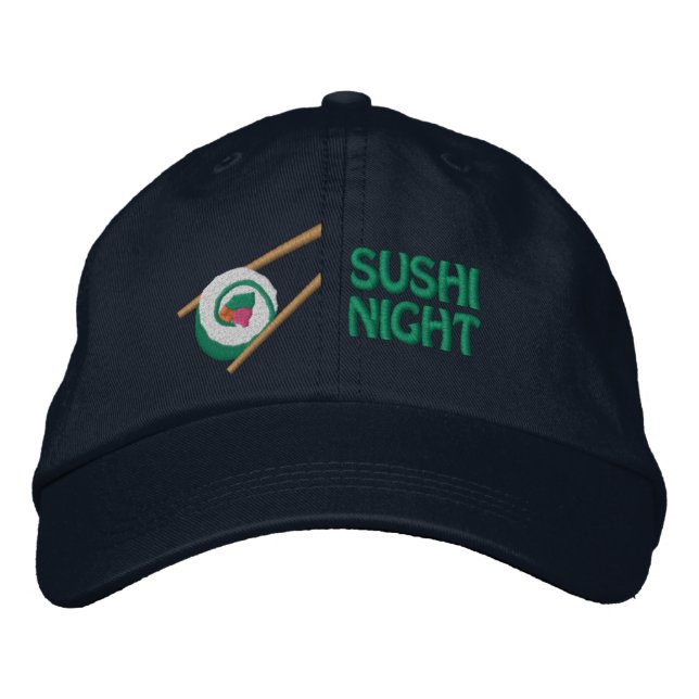 Boné Tampa de Noite de Sushi de Rolinho da Califórnia (Frente)