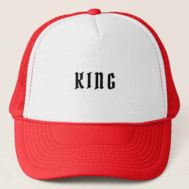 Boné Tampa personalizado nome do Rei texto Branco e Ver (Frente)