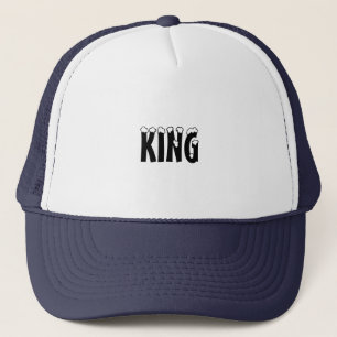 Boné Tampo de Rei texto nome Caps Chapéus Caminhoneiro