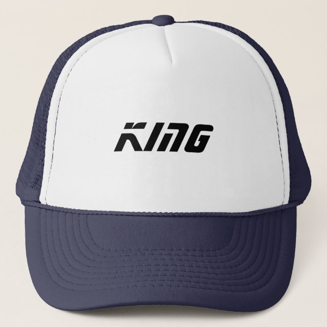 Boné Tampo de texto personalizado King Caps Chapéus Cam (Frente)