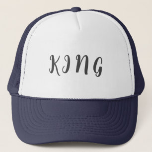 Boné Tampo de texto personalizado Rei Caps Chapéus Cami