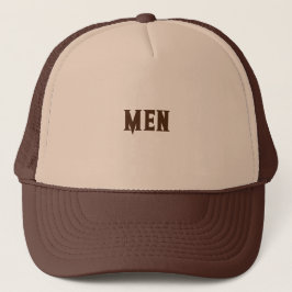 Boné Tan e Marrom HOMENS Texto nome Personalizado
